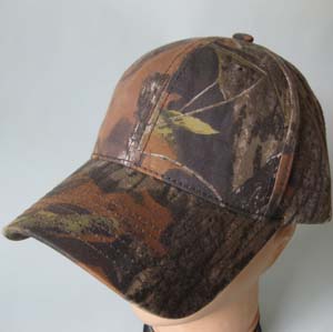 camouflaged cap